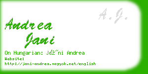 andrea jani business card